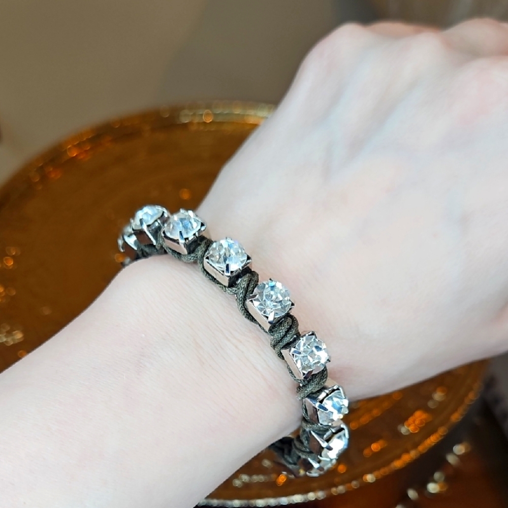 Aea Silver Crystal Bracelet 7"